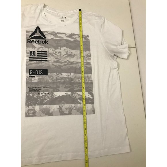 Reebok Speedwick Mens L White Fitness T Shirt *11 - Picture 3 of 4